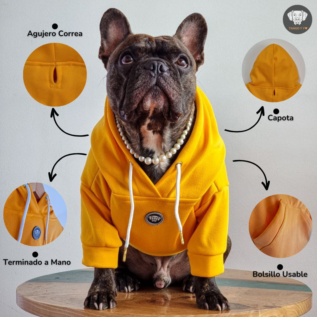 Hoodie Italiano Amarillo Quemado