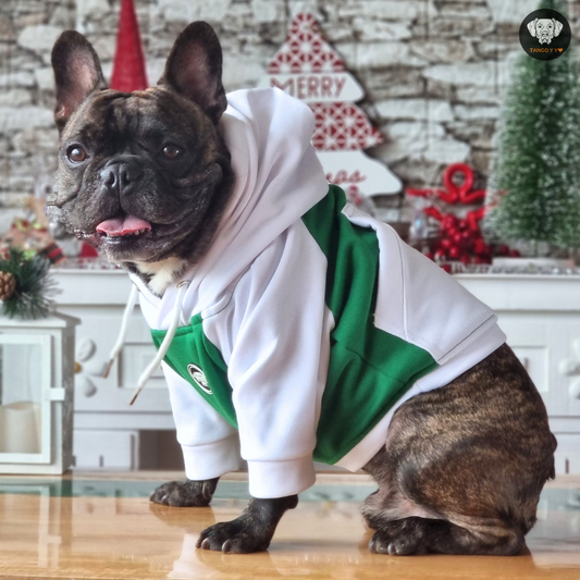 Hoodie Navideño Blanco Verde 🎄