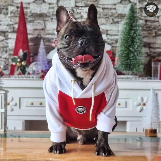 Hoodie Navideño Blanco Rojo 🎄