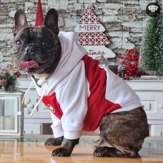 Hoodie Navideño Blanco Rojo 🎄